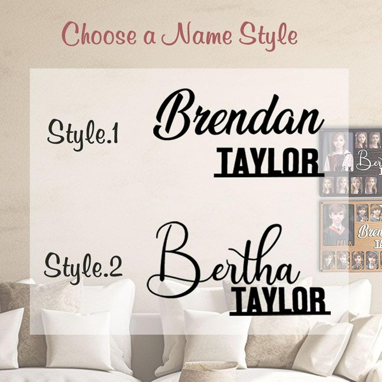 Personalized Pre K to Graduation School Picture Frame, Name Custom Grade School Year Photo Frame Graduation Photo Display Board Memories Keepsake Gift for Kids
