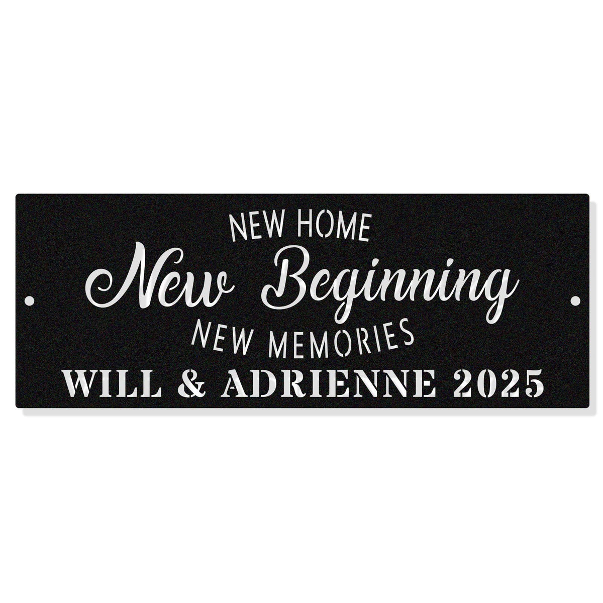 Personalized Housewarming Gift 2026 | Custom Metal Wall Art Decor for New Home | Engraved Family Last Name Sign | Established Date Plaque | New Beginning, New Memories Farmhouse Sign