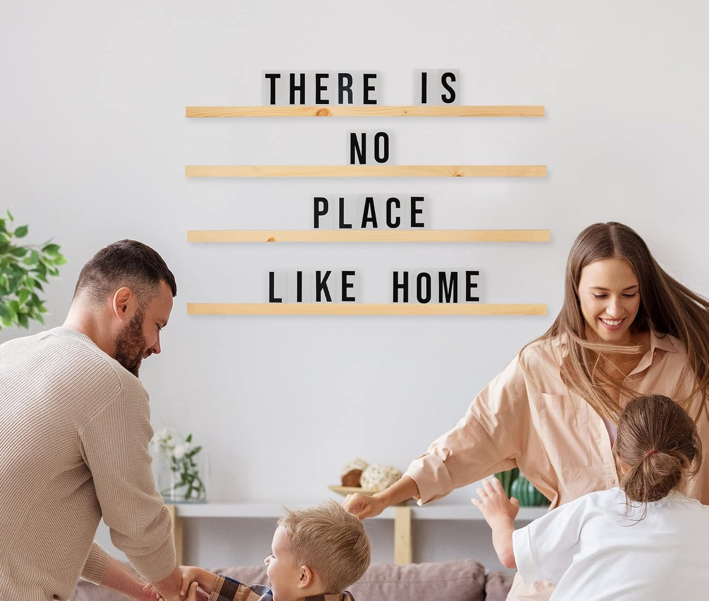 XL Letterboard Handcrafted Message Board for Wall Decor, Love Grows in a House Sign, Kids Room Art, Nursery Wall Decor, Wooden Wall Art for Living Room, Bedroom, Dining Room, Kitchen, Entryway