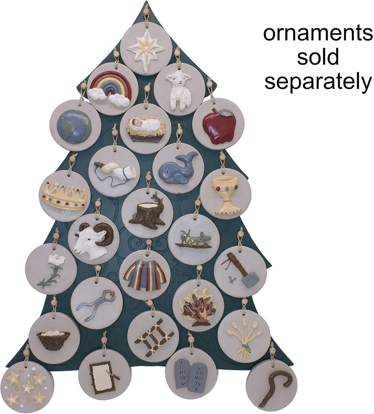 Christmas Tree ornament display for wall