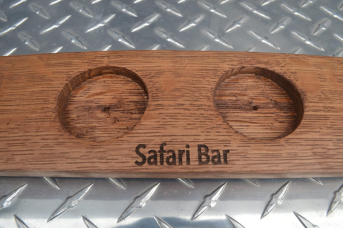 Personalized Laser EngravedWhiskey Glass Whiskey Flight Tasting Board Holder 3, 4 or 5 Made from a Kentucky Bourbon barrel stave (Glasses Not Included) (4 Glass, English Chestnut)