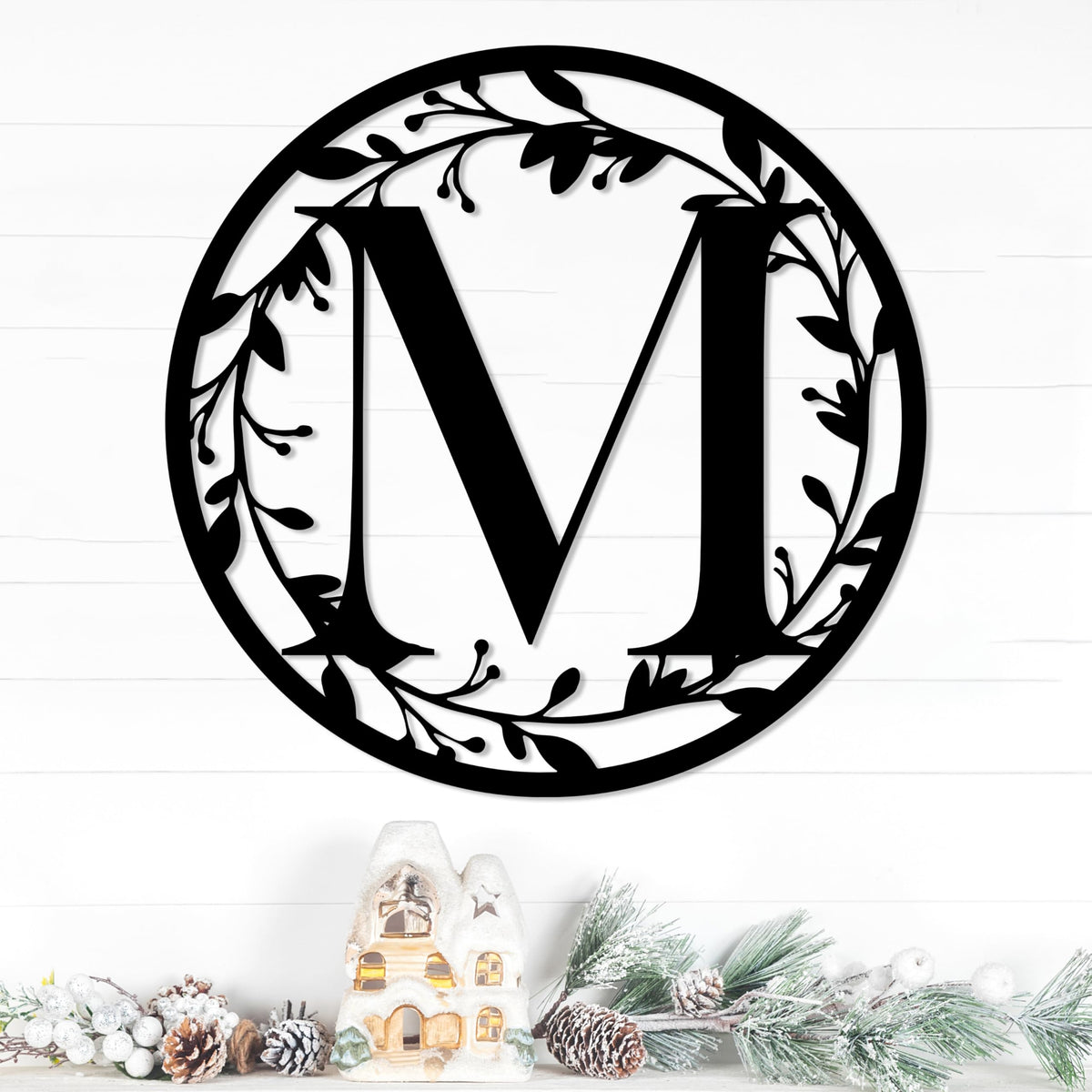 Personalized Metal Name Signs, Split Letter Monogram Wall Decor, Custom Last Name Sign, Family Name Sign for Outdoor, Personalized Wedding Gift, Garden Decor, Metal Wall Art, Housewarming Gift (MonogramDesign_8)