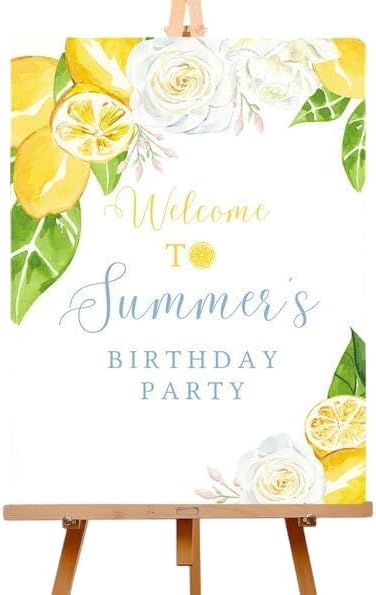 Personalized Photo Birthday Welcome Sign Custom Floral Poster Elegant Wildflower Party Entrance Board Unique Event Decor Customizable Picture Display for Birthday Celebration Girls Boys Adults