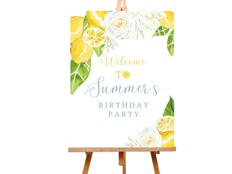 Personalized Photo Birthday Welcome Sign Custom Floral Poster Elegant Wildflower Party Entrance Board Unique Event Decor Customizable Picture Display for Birthday Celebration Girls Boys Adults