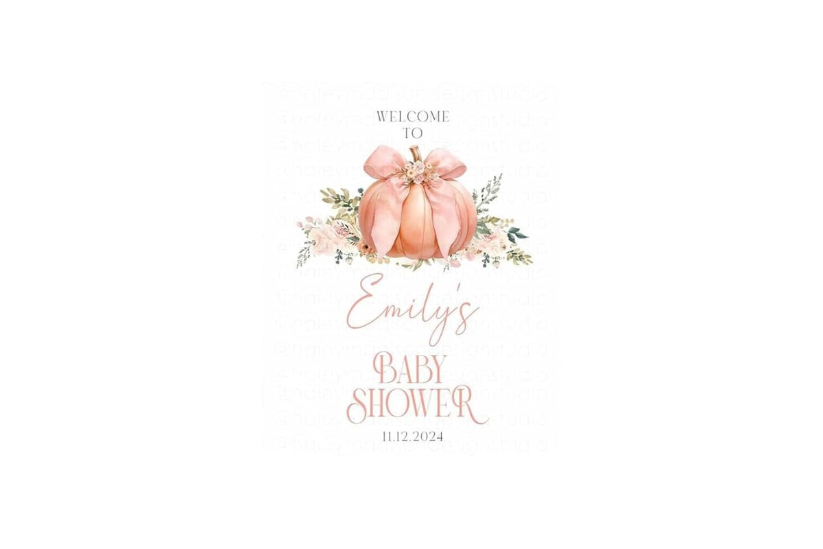 Daisy Baby Shower Welcome Sign Custom Personalized Floral Poster Elegant Pink and White Entrance Decoration Modern Event Display Board for Girl Baby Shower Party Decor Indoor Outdoor Celebration