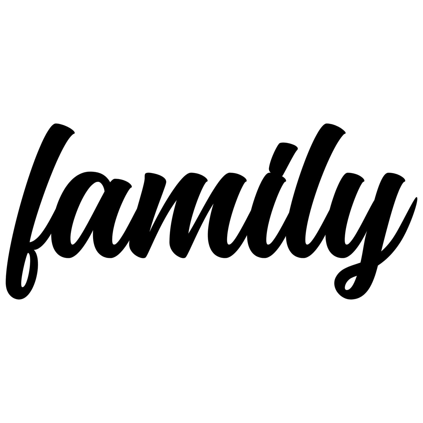 Farmhouse Family Metal Wall Sign, Handwritten Script Steel Wall Art, Rustic Home Decor for Entryway, Living Room, Kitchen, Indoor or Outdoor Use (16 Inches, Family3Joso)