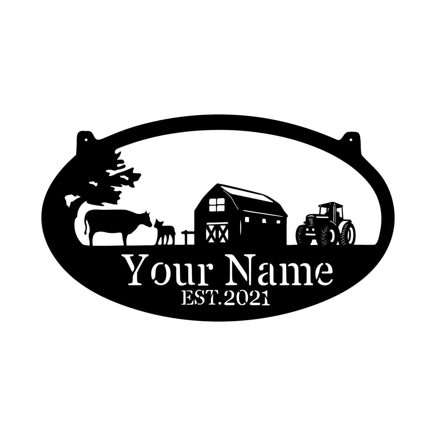Metal Last Name Sign Personalized Family Name Decorative Signs with Established Date Bedroom Wall Decor for Couples, Metal Wall Art, Split Letter Monogram Housewarming Gift