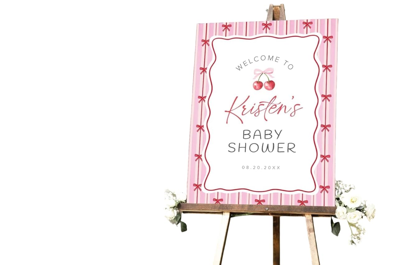 Personalized Storybook Baby Shower Welcome Sign - Custom Floral Book Theme Poster for Little Girl or Boy - Elegant Entrance Party Sign Board Decoration - Event Display for Baby Celebration