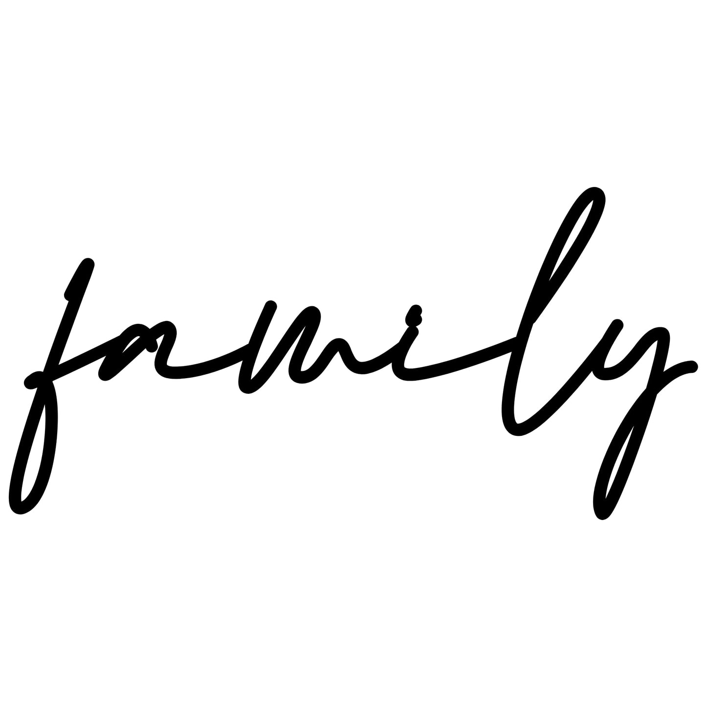 Farmhouse Family Metal Wall Sign, Handwritten Script Steel Wall Art, Rustic Home Decor for Entryway, Living Room, Kitchen, Indoor or Outdoor Use (16 Inches, Family3Joso)