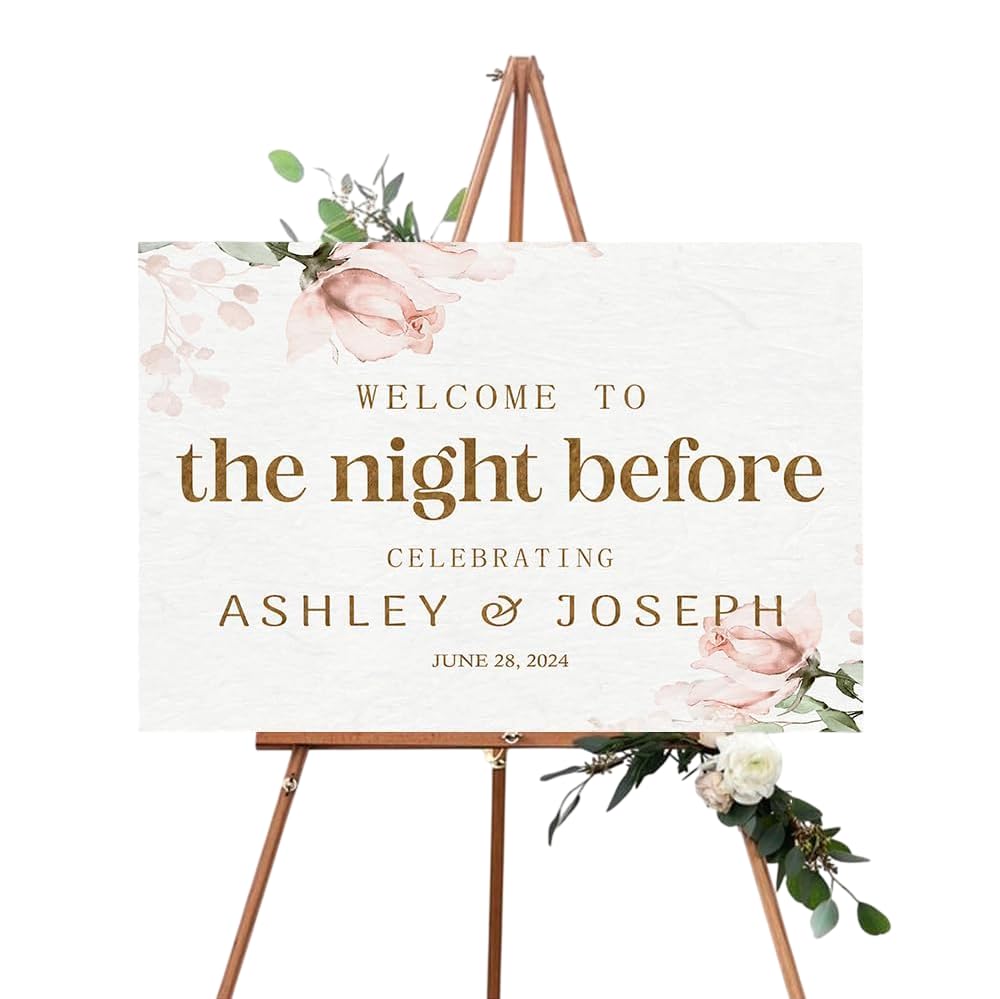Personalized Custom Engagement Welcome Sign, Elegant Wedding Party Decor, Unique Engagement Decorations, Customizable Bridal Shower Sign, Rustic Event Display Board, Printed Photo Welcome Poster