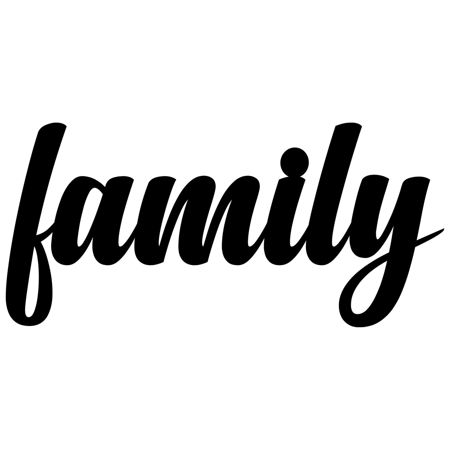 Farmhouse Family Metal Wall Sign, Handwritten Script Steel Wall Art, Rustic Home Decor for Entryway, Living Room, Kitchen, Indoor or Outdoor Use (16 Inches, Family3Joso)
