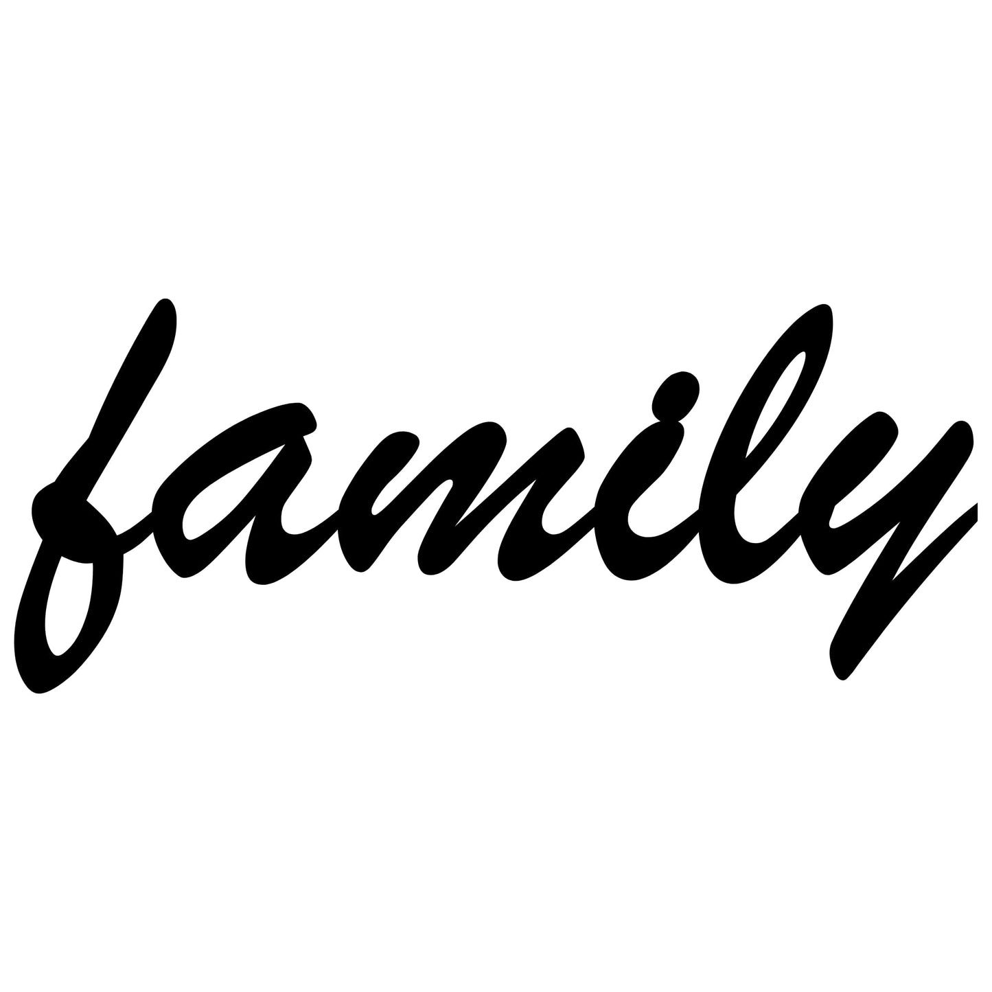 Farmhouse Family Metal Wall Sign, Handwritten Script Steel Wall Art, Rustic Home Decor for Entryway, Living Room, Kitchen, Indoor or Outdoor Use (16 Inches, Family3Joso)