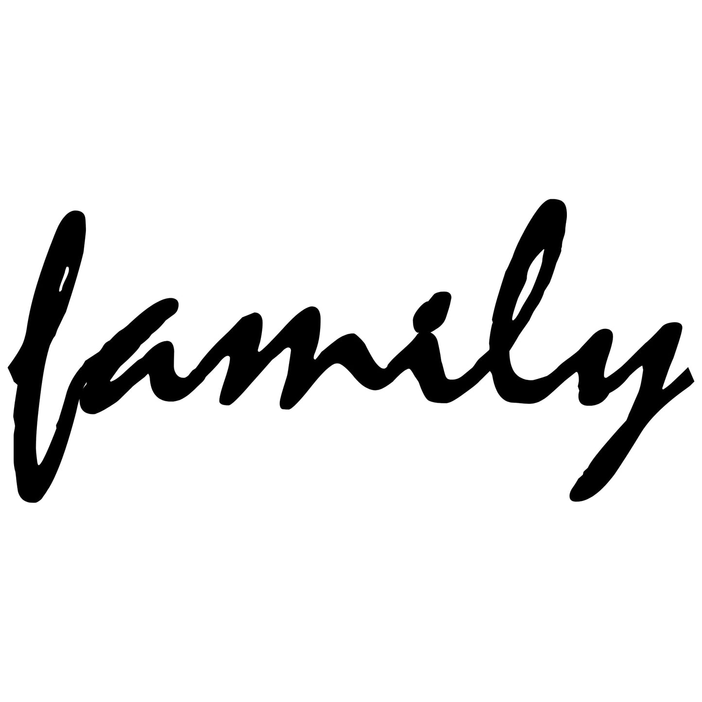 Farmhouse Family Metal Wall Sign, Handwritten Script Steel Wall Art, Rustic Home Decor for Entryway, Living Room, Kitchen, Indoor or Outdoor Use (16 Inches, Family3Joso)