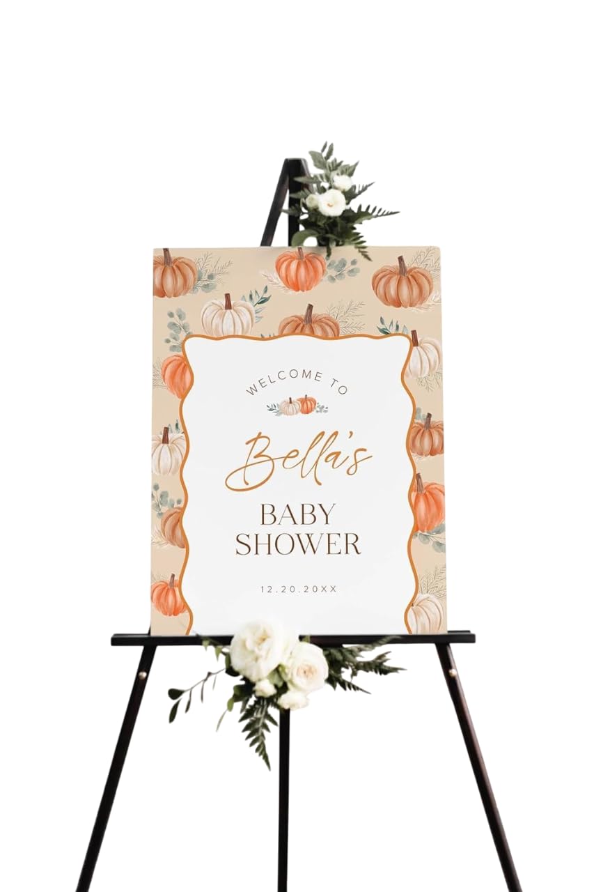 Personalized Storybook Baby Shower Welcome Sign - Custom Floral Book Theme Poster for Little Girl or Boy - Elegant Entrance Party Sign Board Decoration - Event Display for Baby Celebration