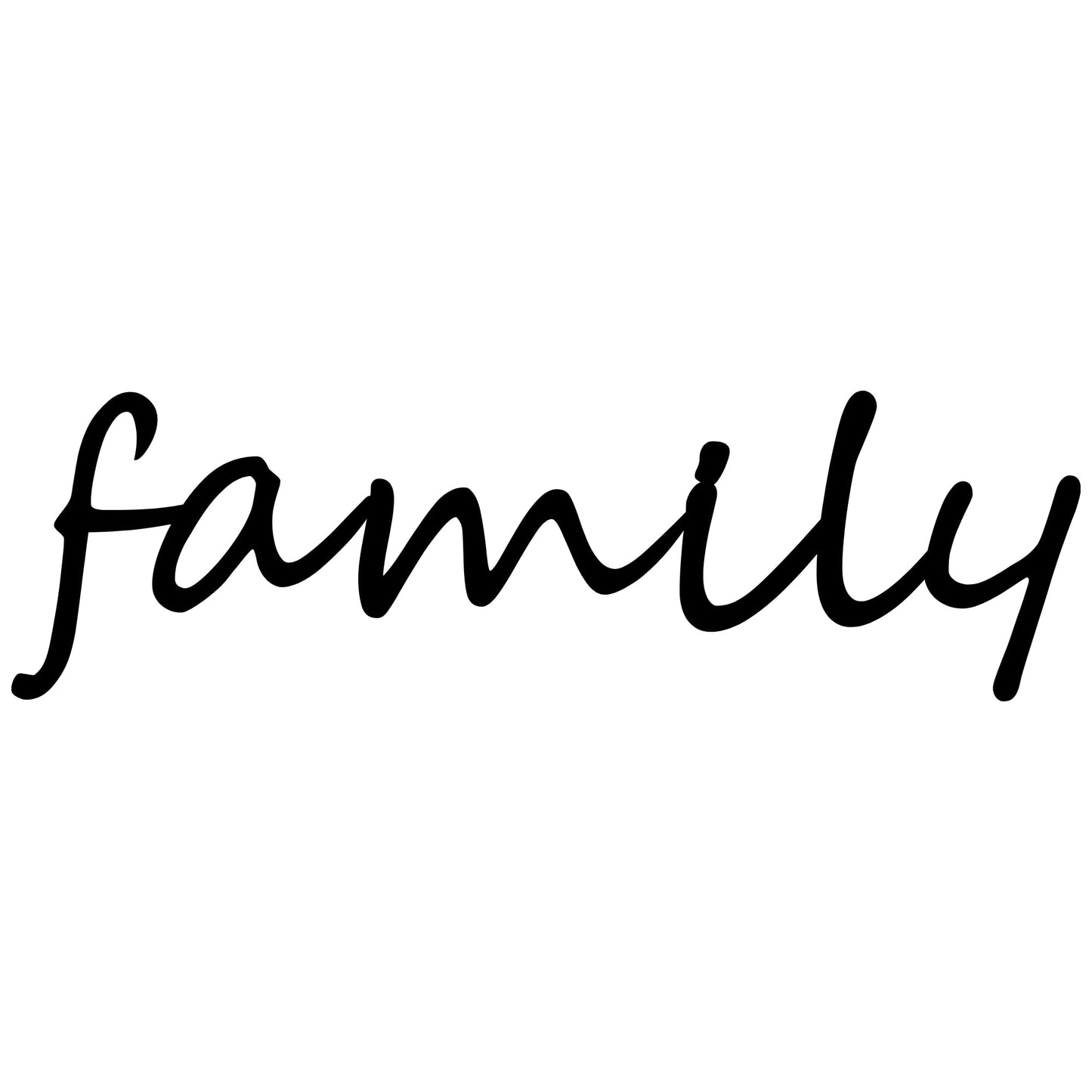 Farmhouse Family Metal Wall Sign, Handwritten Script Steel Wall Art, Rustic Home Decor for Entryway, Living Room, Kitchen, Indoor or Outdoor Use (16 Inches, Family3Joso)
