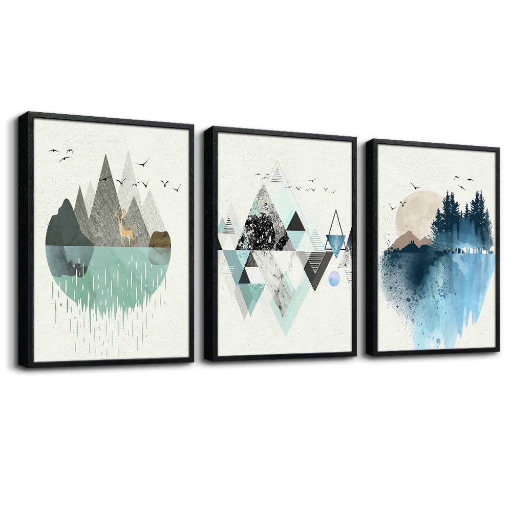Abstract Canvas Wall Art For Living Room Family Wall Decor For Bedroom Kitchen Artwork Abstract Leaves Canvas Prints Painting Modern Office Decor Wall Pictures Bathroom Home Decor 12" X 16" 3 Piece