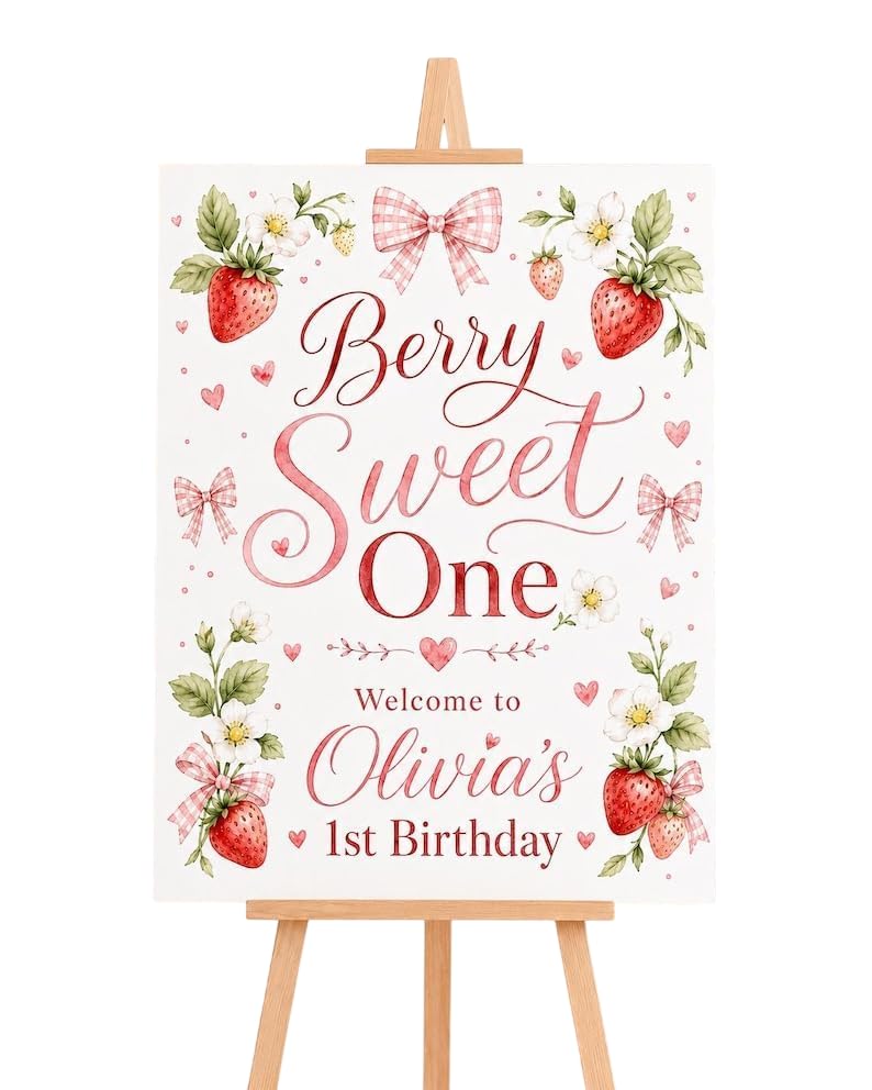 Personalized Photo Birthday Welcome Sign Custom Floral Poster Elegant Wildflower Party Entrance Board Unique Event Decor Customizable Picture Display for Birthday Celebration Girls Boys Adults