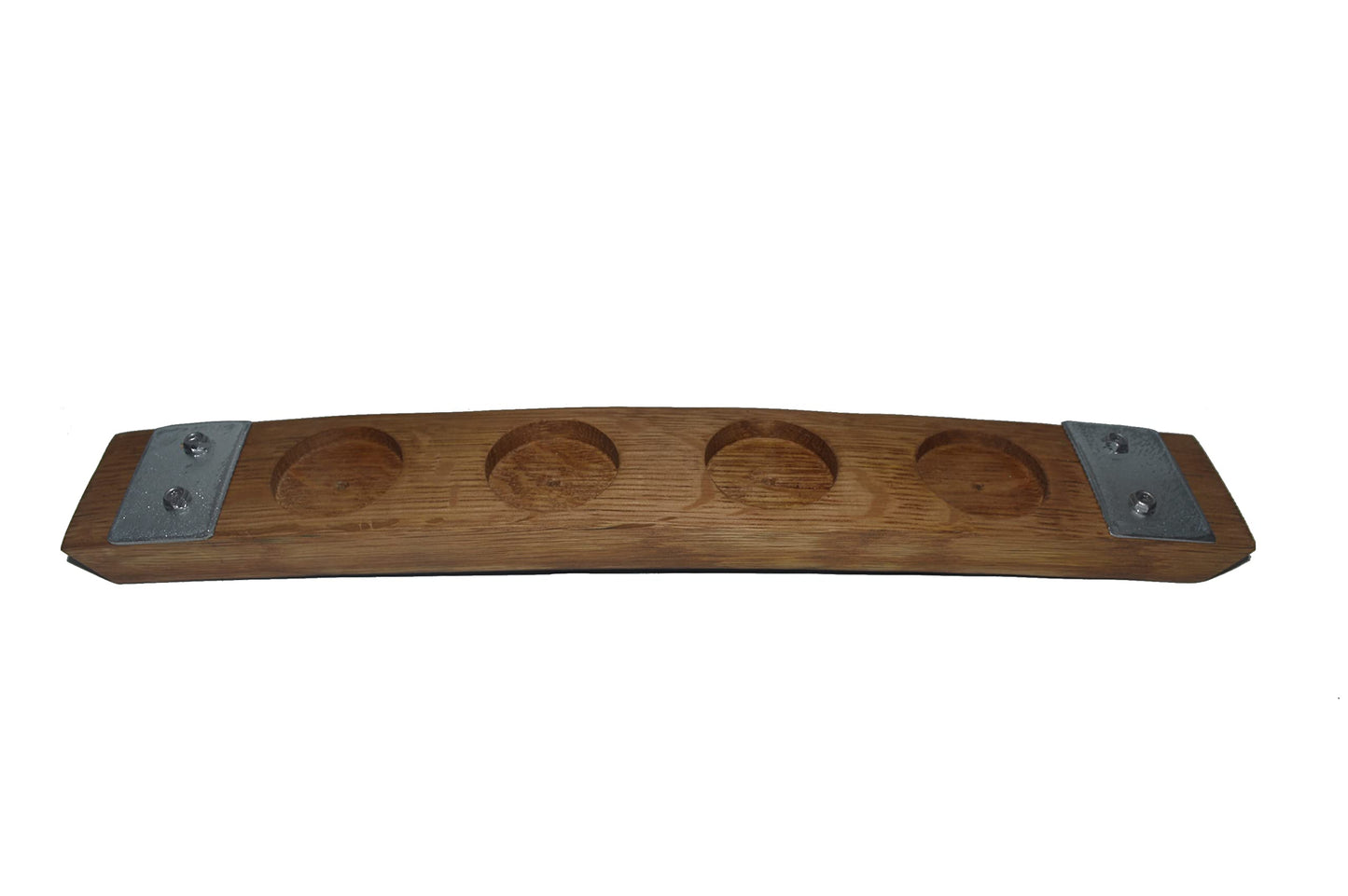 Personalized Laser Engraved Whiskey Glass Flight Tasting Board Holder 3, 4 or 5 Made from a Kentucky Bourbon barrel stave (Glasses Not Included) (5 Glass, English Chestnut)