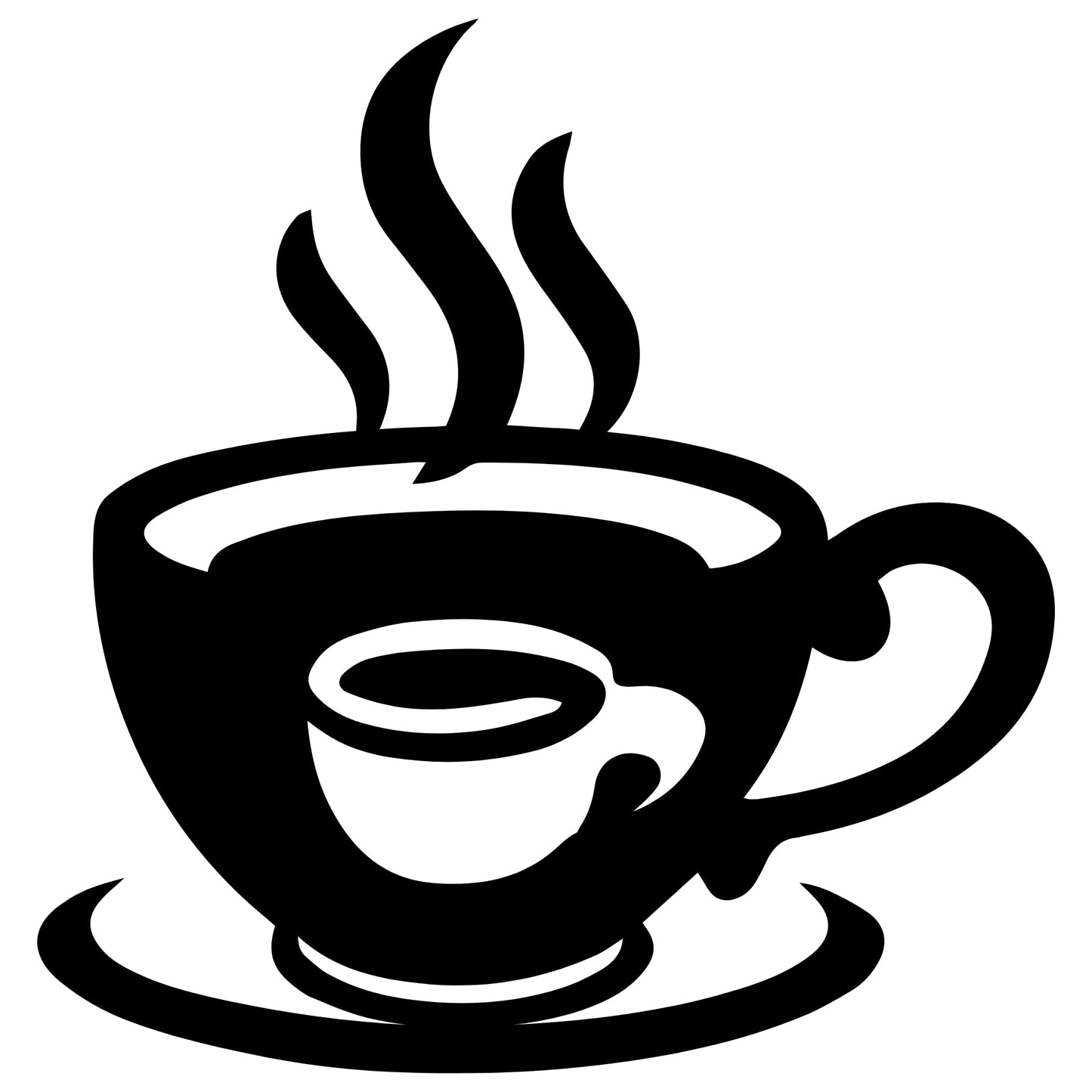 Coffee Cup Metal Wall Art for Kitchen Decor, Coffee Bar or Cafe Steel Sign