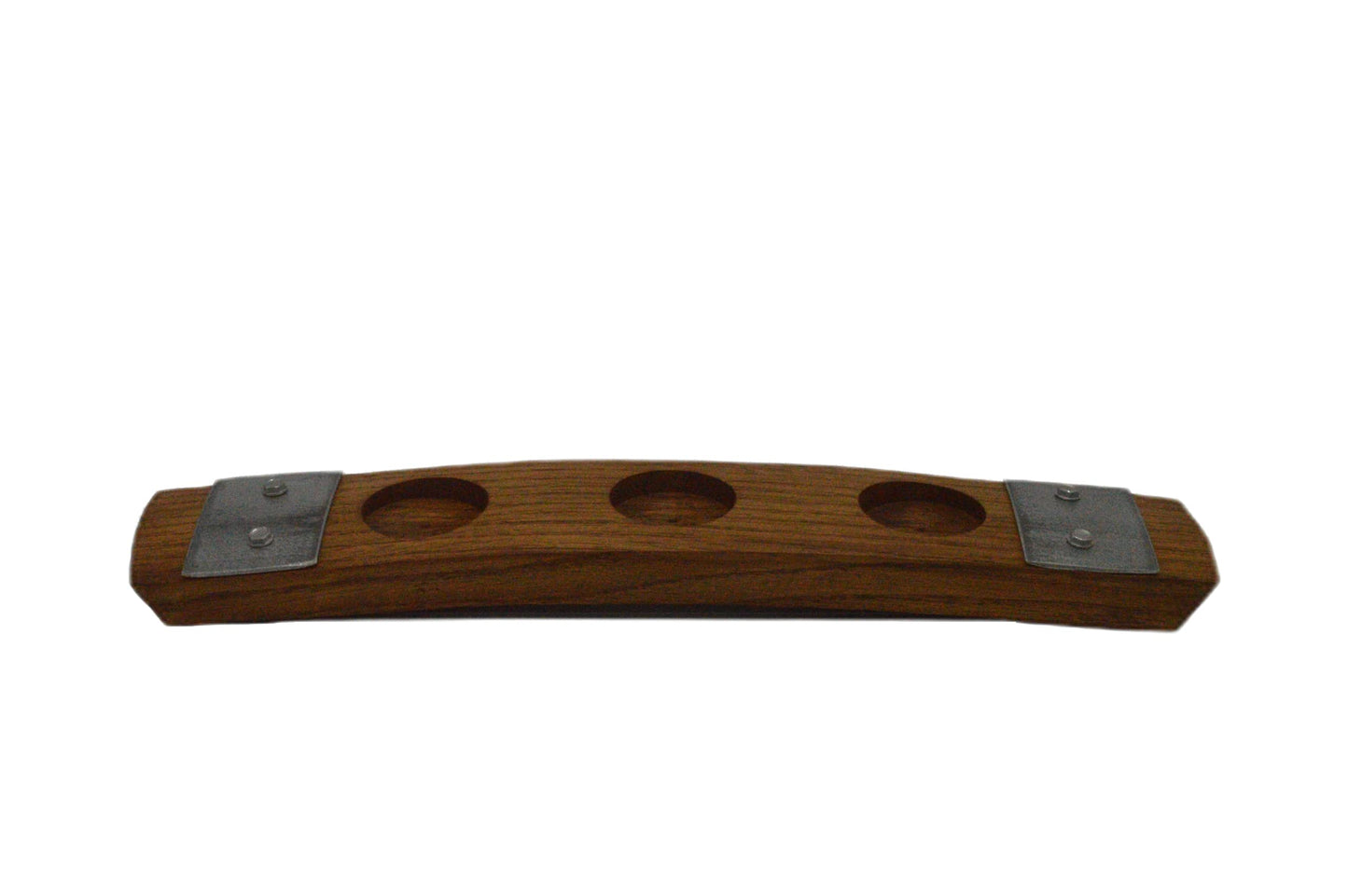 Personalized Laser Engraved Whiskey Glass Flight Tasting Board Holder 3, 4 or 5 Made from a Kentucky Bourbon barrel stave (Glasses Not Included) (5 Glass, English Chestnut)