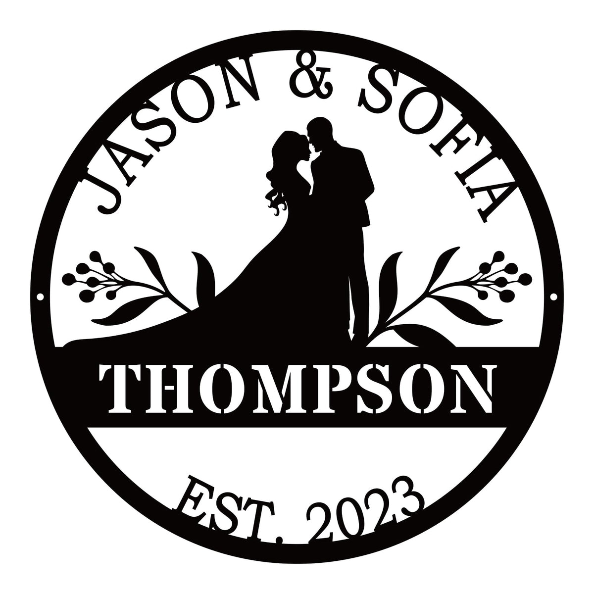 Custom Metal Name Sign, Wedding gifts for couples 2026, Custom Family Name Sign, Last Name Sign, Metal Wall Art, personalized wall decor, Anniversary Wedding Gifts