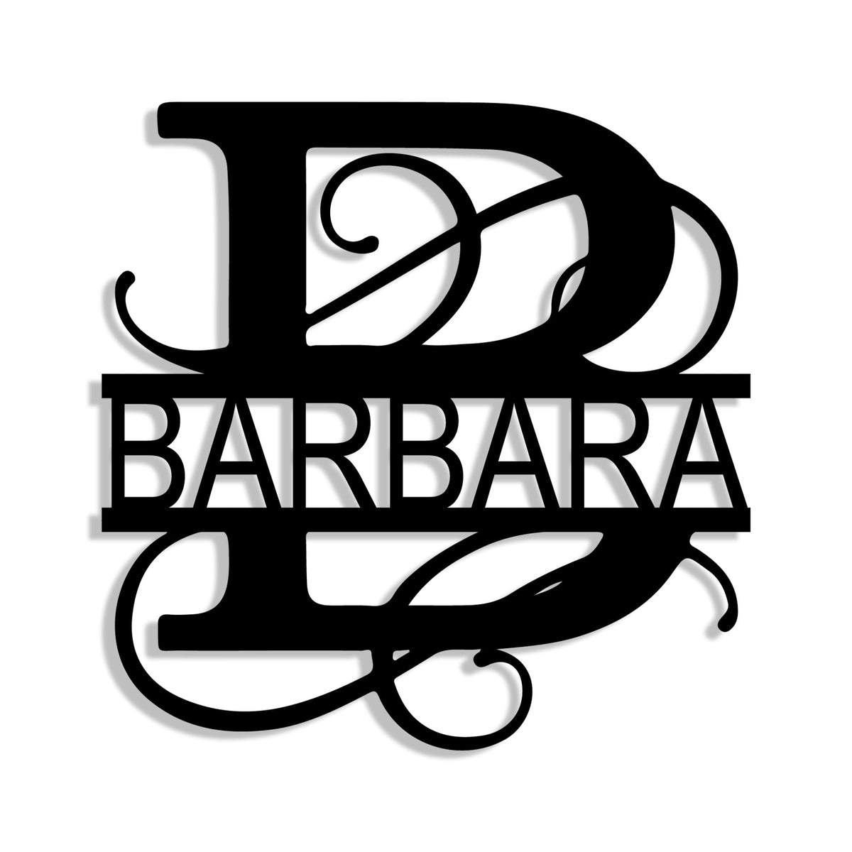 Personalized Metal Monogram Sign, Split Letter Monogram Wall Art Decor, Personalized Metal Name Signs, Custom Family Last Name Decor for Outdoor Indoor, Customized Wedding Gift, Housewarming Gift