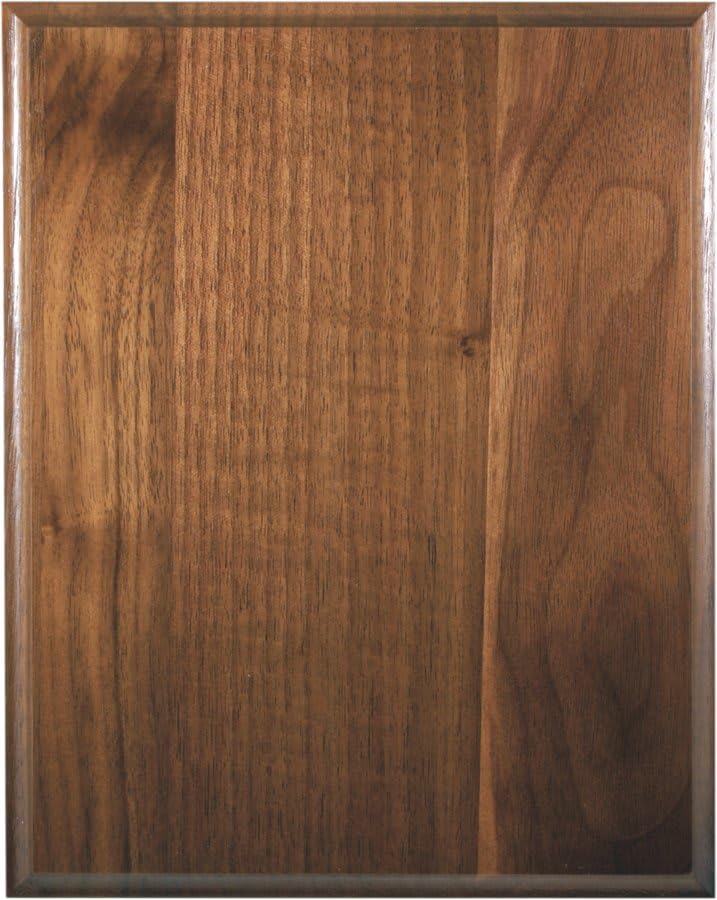 Genuine Walnut Blank Plaques – Award & DIY Engraving Boards | 100% Solid Wood, Multiple Sizes, Cove-Edge, Laser Engravable & Wall Mount Ready (7x9 inch)