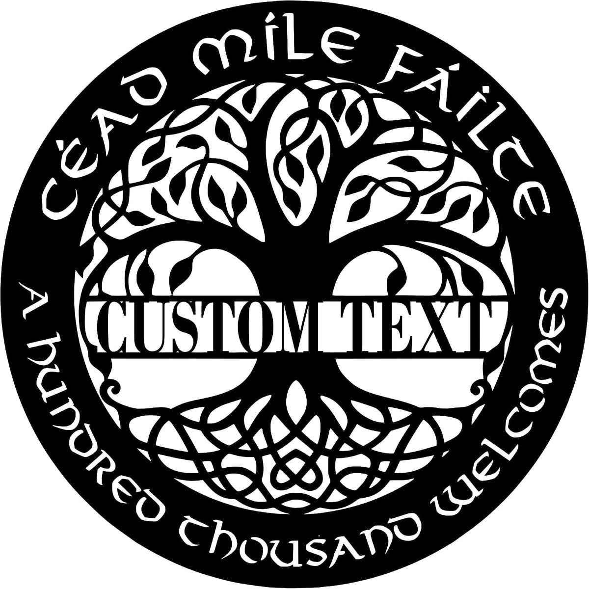 Personalized Celtic Tree of Life Metal Wall Art, Steel Sign | Customizable Celtic Tree of Life steel wall art, custom metal decor for meaningful home display or gifting.