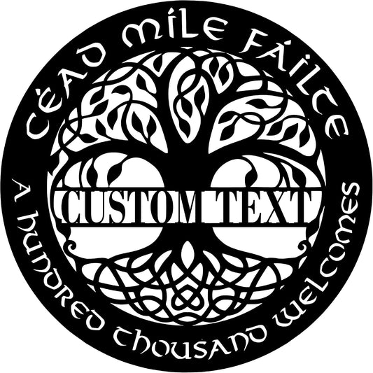 Personalized Celtic Tree of Life Metal Wall Art, Steel Sign | Customizable Celtic Tree of Life steel wall art, custom metal decor for meaningful home display or gifting.