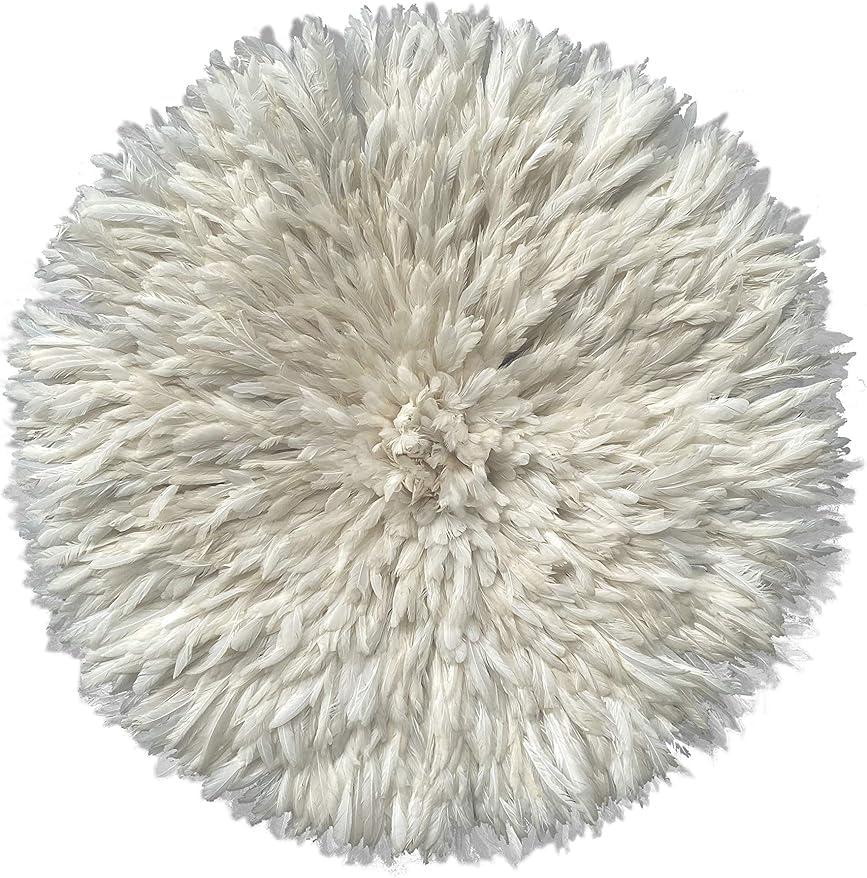 White Juju Hat, Home Decor Juju Hat, Boho Room Decor, Boho Wall Decor, African Juju Hat, Bamileke Juju Hat, Jujuhat, Large Juju hat in 26" or 65cm Diameter