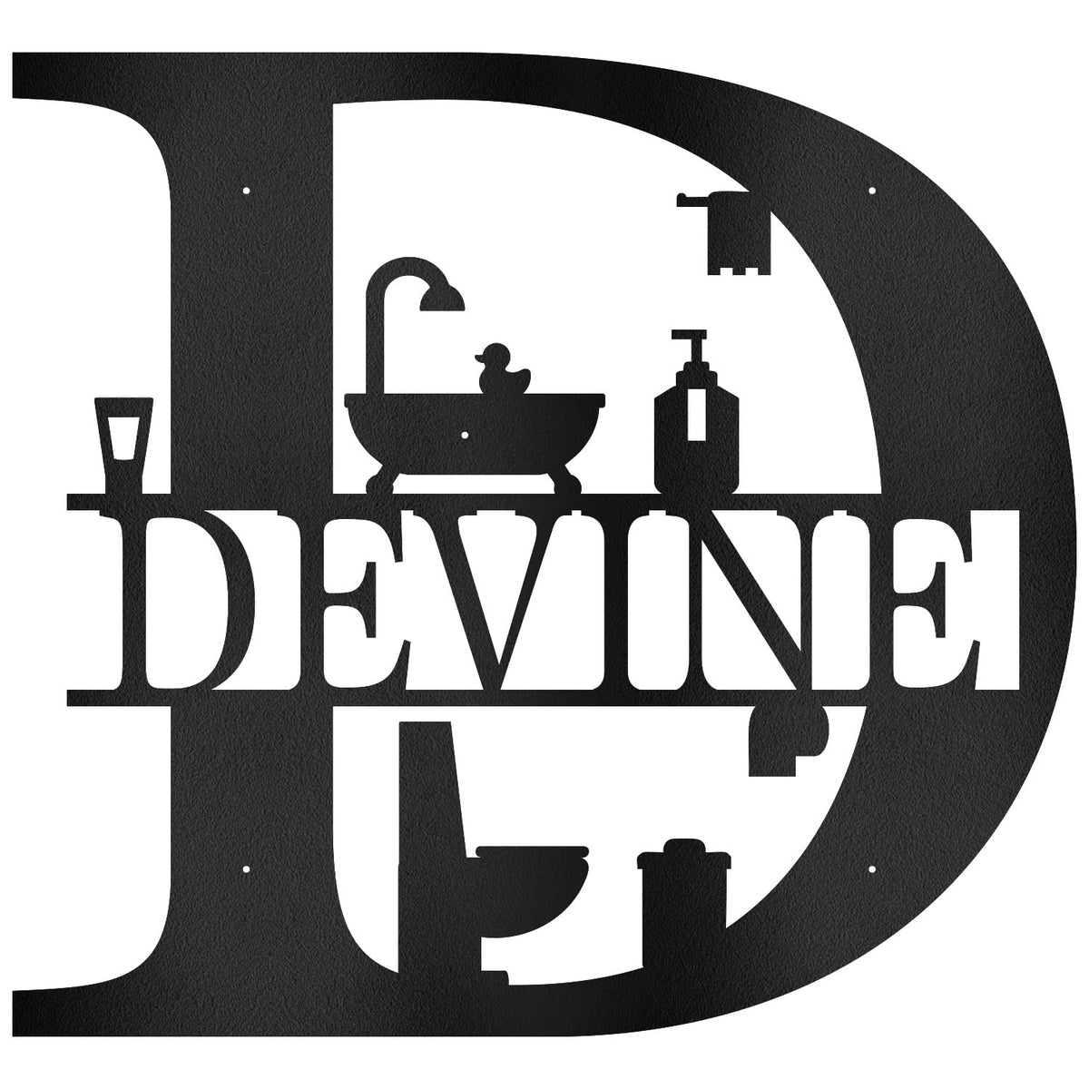 Custom Metal Name Sign Metal Wall Art Split Letter Monogram Wall Art Personalized Wedding Gift Fire Pit Outdoor Decor Cabin Sign