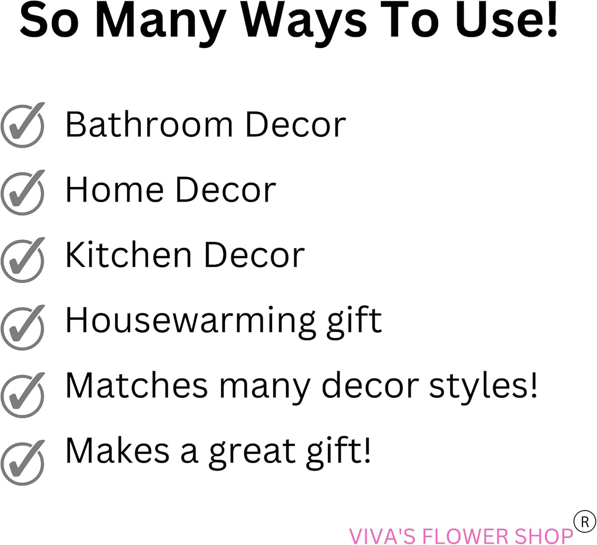 Viva's Flower Shop Wash Your Hands Decor for Bathroom | Quart 32 oz, 10" Height | Hand Painted and Distressed Mason Jar Decor with Artificial Flowers | Rustic Farmhouse Bathroom Decorations