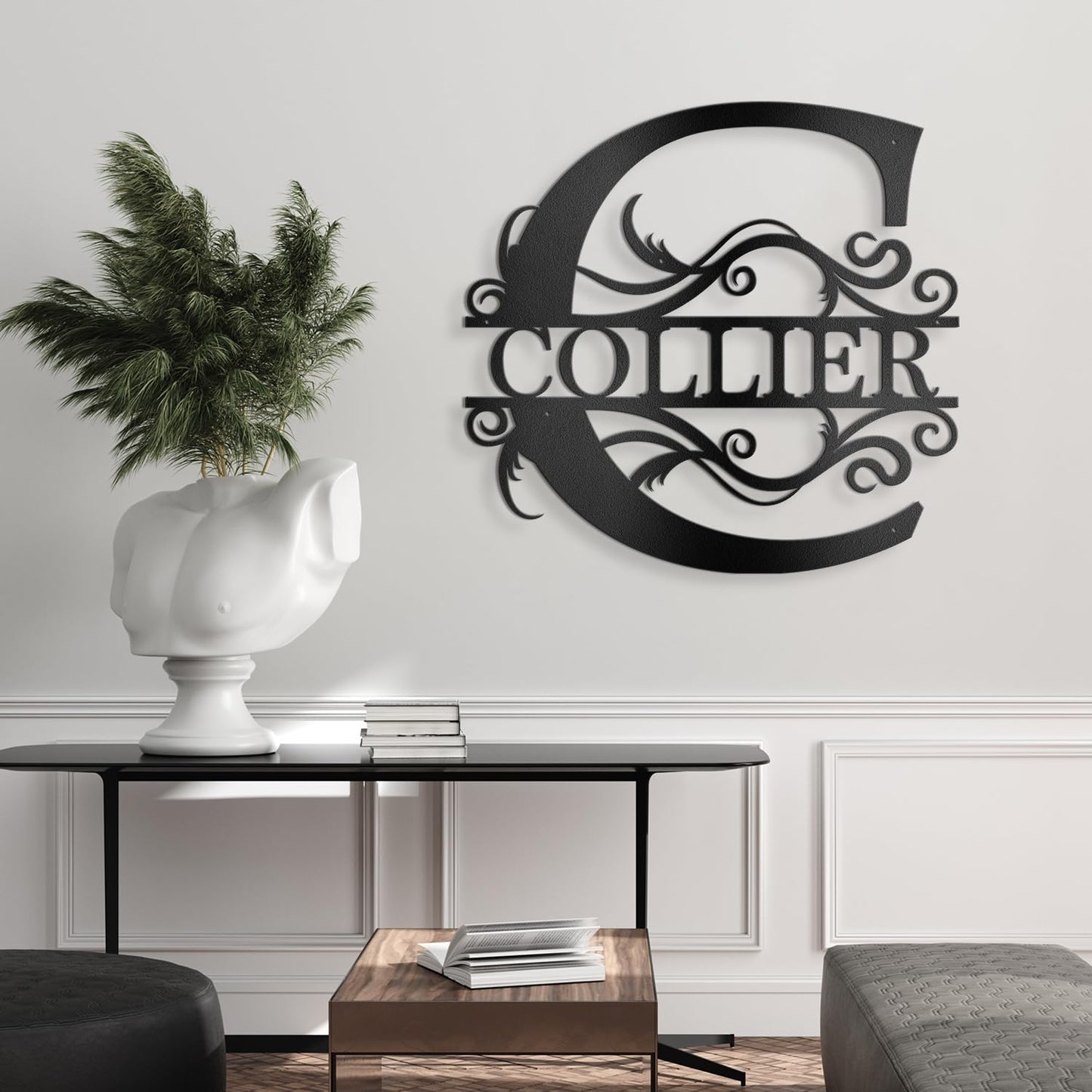 Custom Metal Signs | Metal Name Sign | Split Letter Monogram | Last Name Sign | Family Name Sign | Personalized Wedding Gift | Outdoor Metal Art | Metal Art | Housewarming Gift | Metal Wall Decor