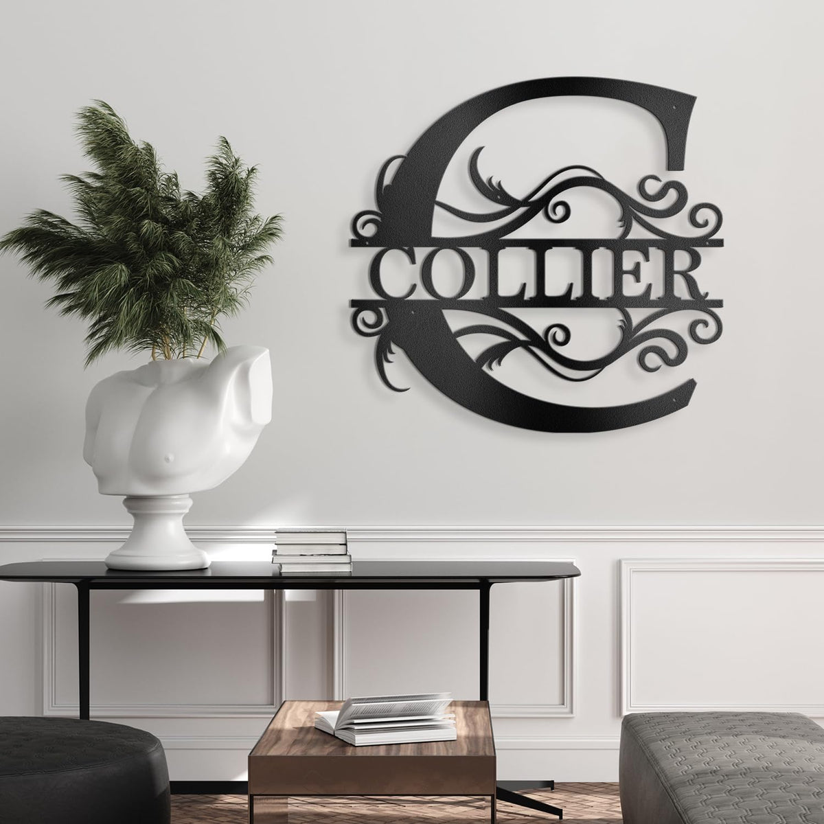 Custom Metal Signs | Metal Name Sign | Split Letter Monogram | Last Name Sign | Family Name Sign | Personalized Wedding Gift | Outdoor Metal Art | Metal Art | Housewarming Gift | Metal Wall Decor