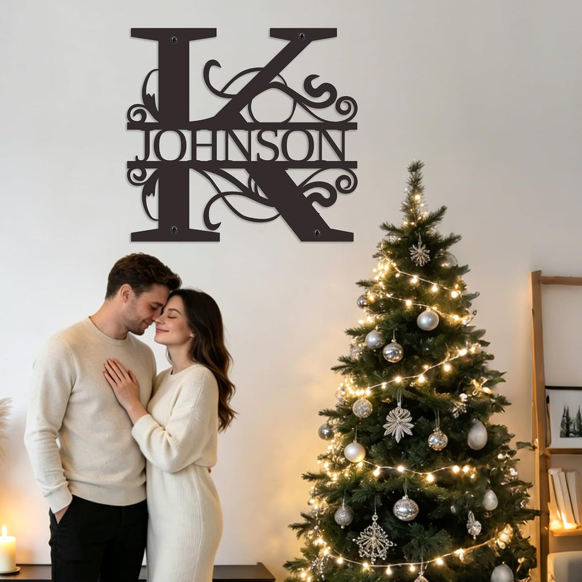 Custom Metal Name Sign, Personalized Family Name Sign, Metal Wall Art Outdoor, Custom Metal Signs for Outside, Last Name Signs for Home, Personalized Wedding Gifts for the Couple (Name Sign)