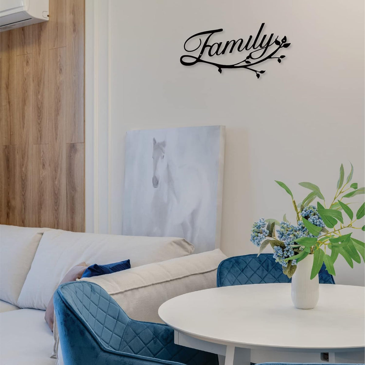 Metal Family Signs, Black, 12 x 7.99 inches, Modern Style, Wall Mount, Perfect for Home Decor, Gifts