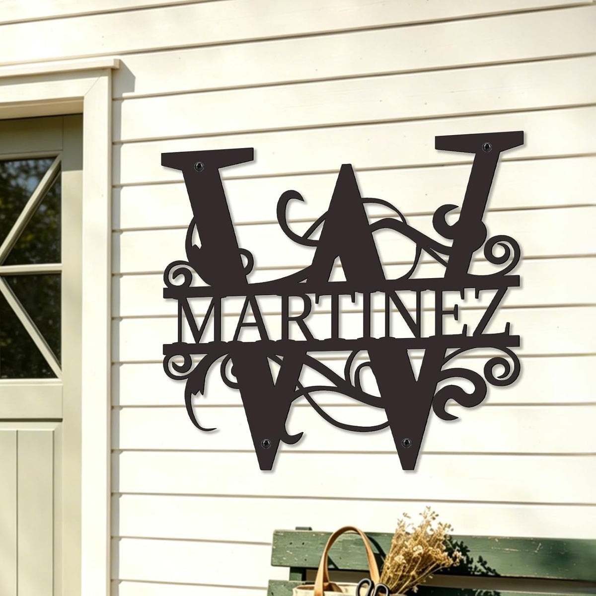 Custom Metal Name Sign, Personalized Family Name Sign, Metal Wall Art Outdoor, Custom Metal Signs for Outside, Last Name Signs for Home, Personalized Wedding Gifts for the Couple (Name Sign)