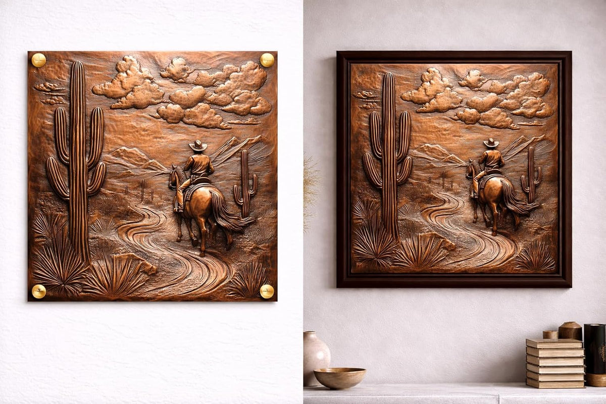 Copper Wall Art, Rustic and Modern Copper Wall Decor, Decorative Wall Panel, Art for Home Decor, Premium UV-Printed Metal Panel, Gift for Home
