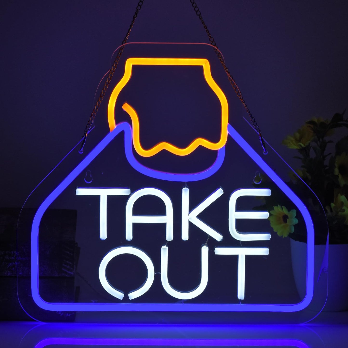 Thai Food Neon Sign for Wall Decor LED Light up Sign Home Kitchen Thailand Restaurant Business Signage Southeast Asian Food Shop 16.1" x 12.6" Led Art Hanging Decorative Gifts