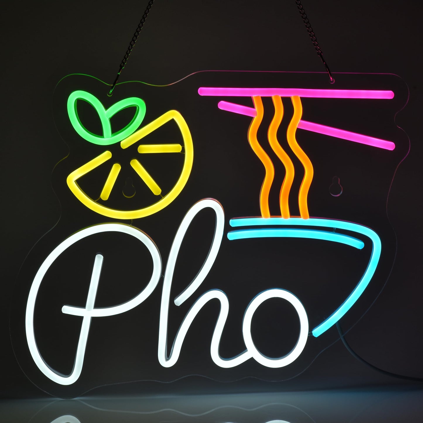 Thai Food Neon Sign for Wall Decor LED Light up Sign Home Kitchen Thailand Restaurant Business Signage Southeast Asian Food Shop 16.1" x 12.6" Led Art Hanging Decorative Gifts
