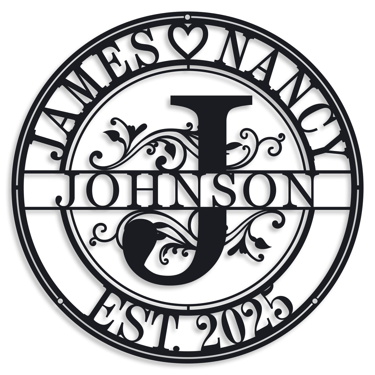Personalized Tree of Life Metal Sign, Custom Family Name Wall Decor with Established Year, Metal Tree Wall Art for Home, Living Room, Front Door, Housewarming