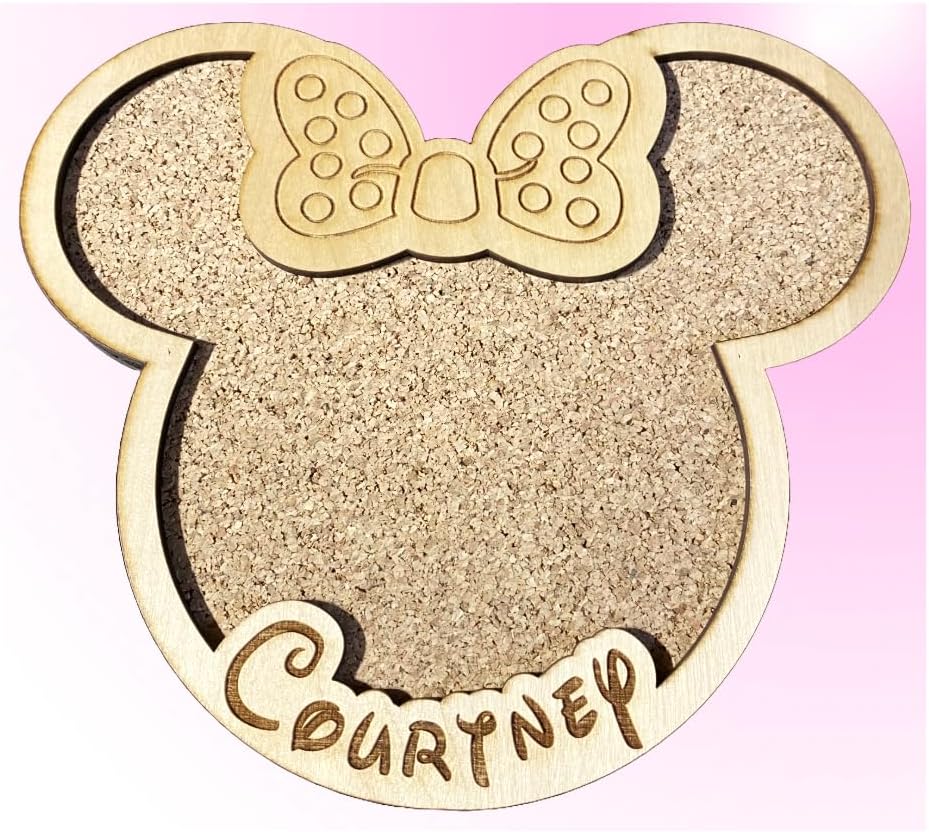 Personalized Pin Holder/Trading Pin Display/Disney inspired Cork Board/Home Decor (Minnie, 25")