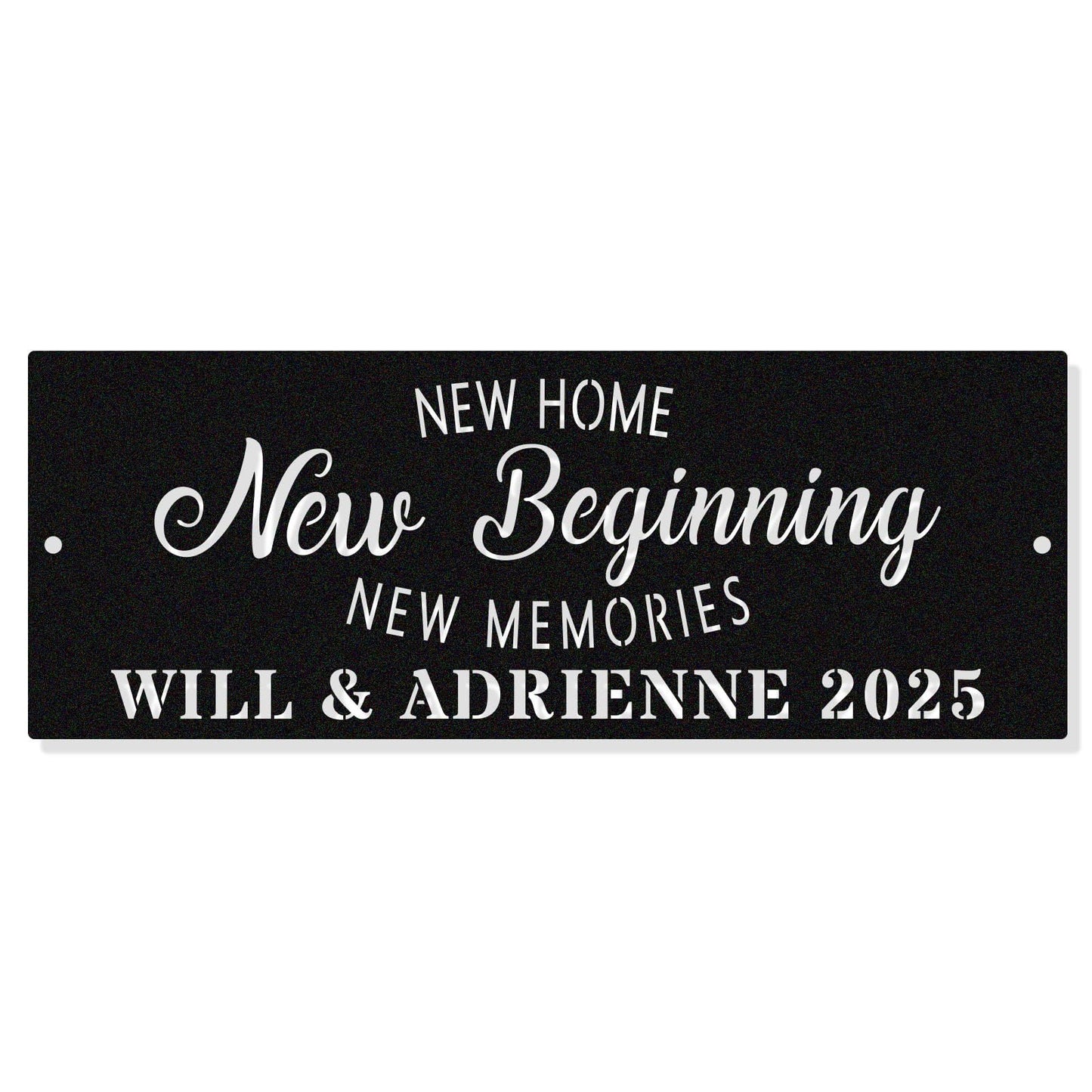 Personalized Housewarming Gift 2026 | Custom Metal Wall Art Decor for New Home | Engraved Family Last Name Sign | Established Date Plaque | New Beginning, New Memories Farmhouse Sign