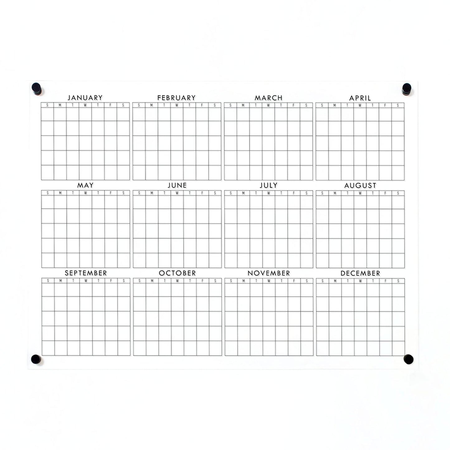 Full Year Wall Calendar, Yearly Wall Calendar 2025, Clear Wall Calendar, Acrylic Calendar, Dry Erase Calendar, Large 2025 Wall Calendar (Cursive, Champagne Gold, 31"x23" + 9"x23" slim board)