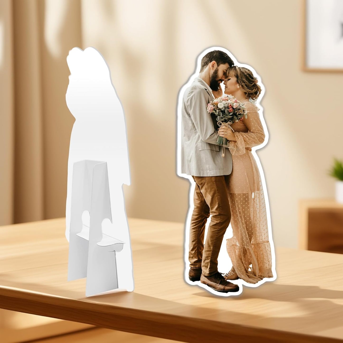 Custom Cardboard Cutout, Personalized Poster Display Stand, Anniversary Photo Table Centerpiece Party Supplies - Perfect for Wedding, Graduation, Birthday