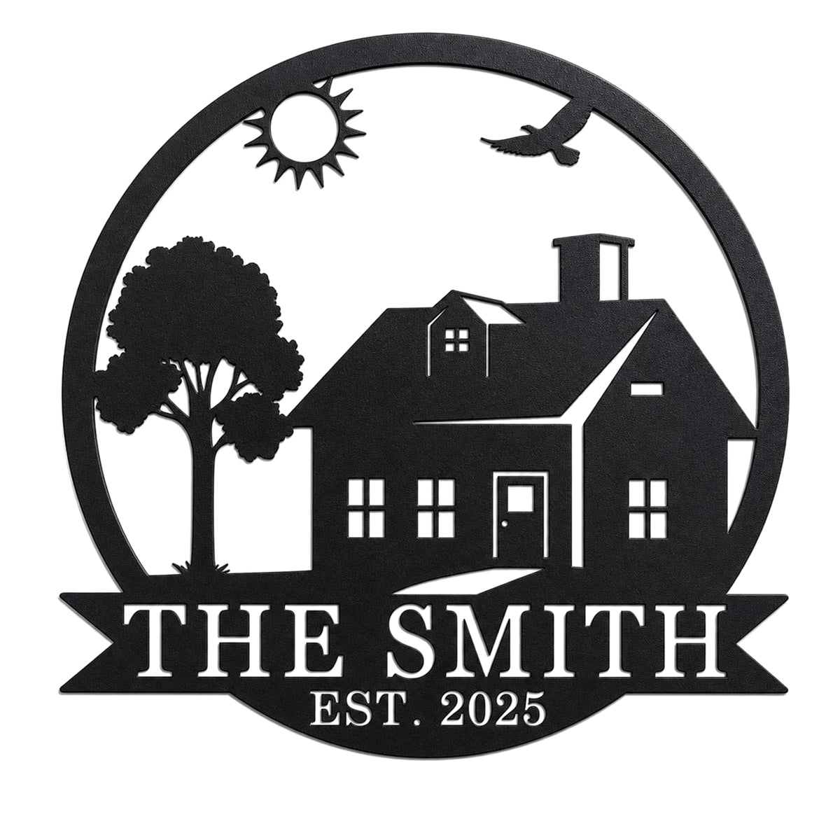 Personalized Housewarming Gift 2026 | Custom Metal Wall Art Decor for New Home | Engraved Family Last Name Sign | Established Date Plaque | New Beginning, New Memories Farmhouse Sign