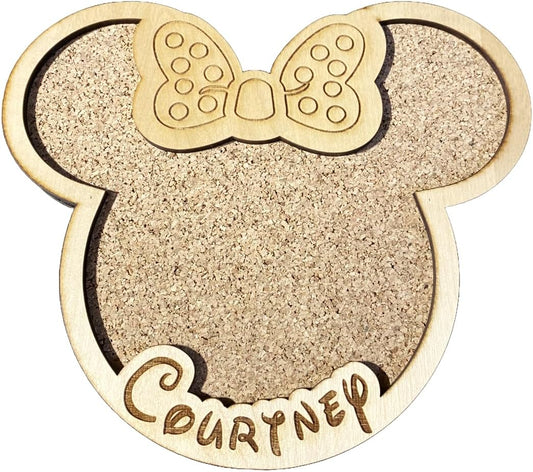 Personalized Pin Holder/Trading Pin Display/Disney inspired Cork Board/Home Decor (Minnie, 25")