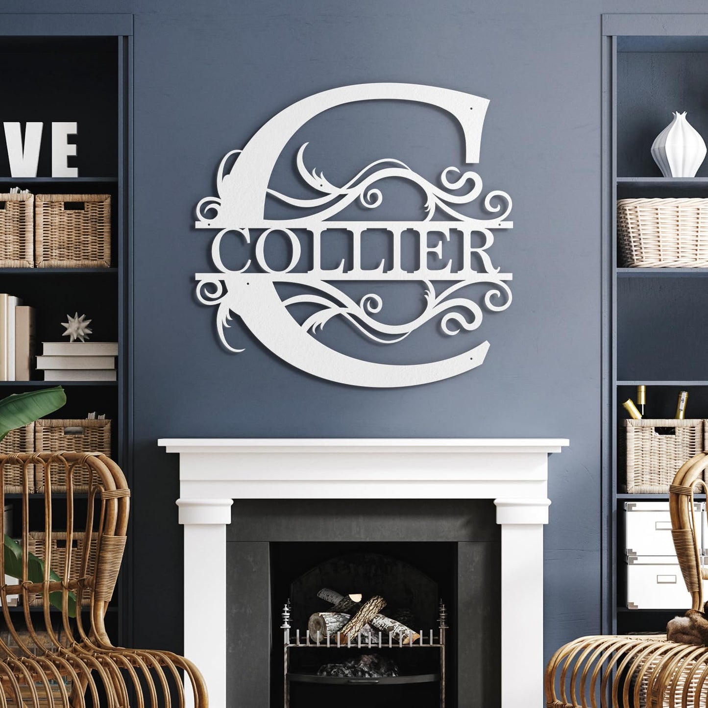 Custom Metal Signs | Metal Name Sign | Split Letter Monogram | Last Name Sign | Family Name Sign | Personalized Wedding Gift | Outdoor Metal Art | Metal Art | Housewarming Gift | Metal Wall Decor
