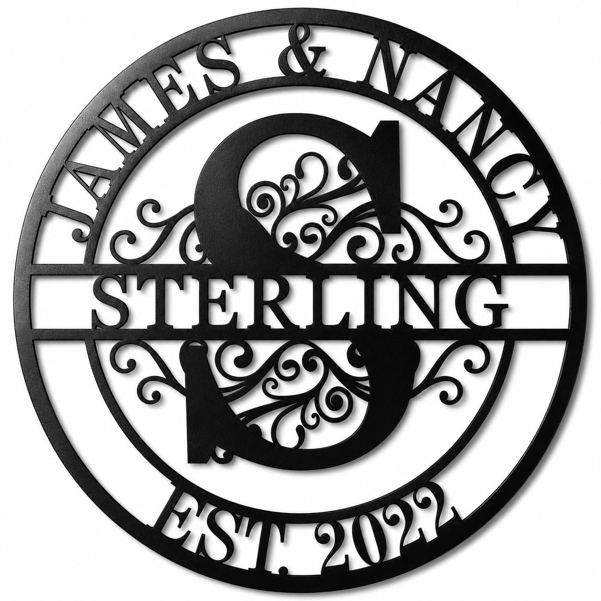 Custom Metal Name Sign, Wedding gifts for couples 2026, Custom Family Name Sign, Last Name Sign, Metal Wall Art, personalized wall decor, Anniversary Wedding Gifts