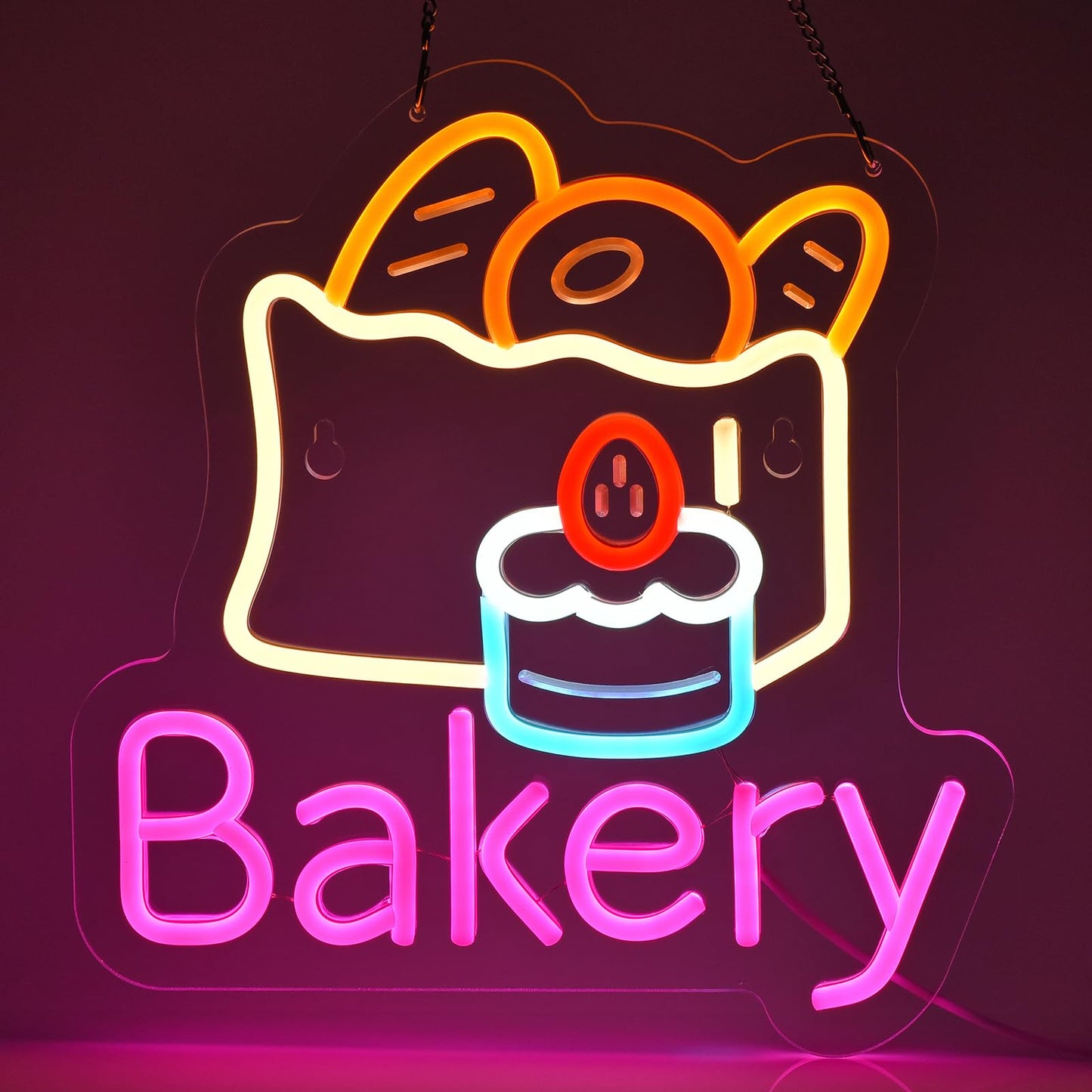 Thai Food Neon Sign for Wall Decor LED Light up Sign Home Kitchen Thailand Restaurant Business Signage Southeast Asian Food Shop 16.1" x 12.6" Led Art Hanging Decorative Gifts